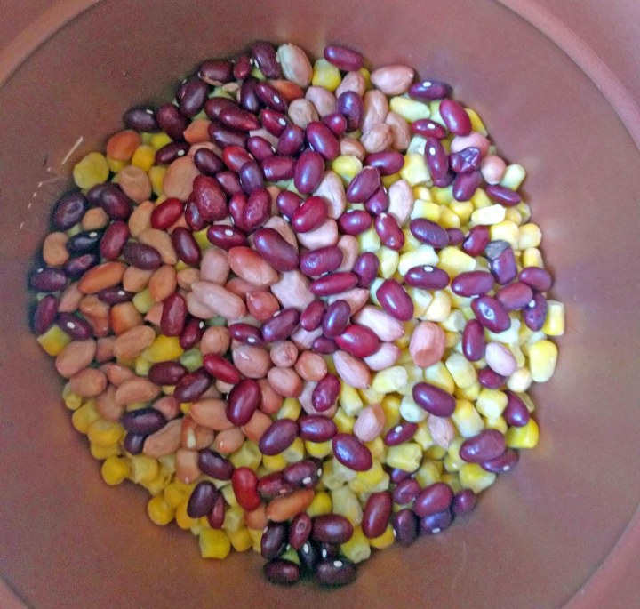 Corn and red kidney beans